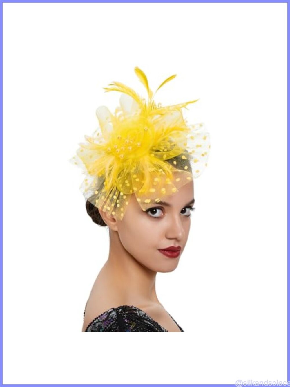 Vintage Pearl Feather Mesh Fascinator 2-in-1 Clip & Headband Wedding Tea Party